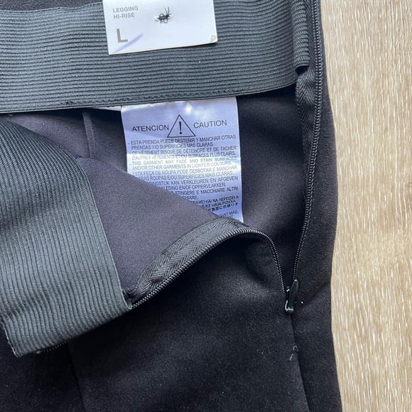 Zara Faux Suede Black Leggings, Zipper Hem - Picture 9 of 15